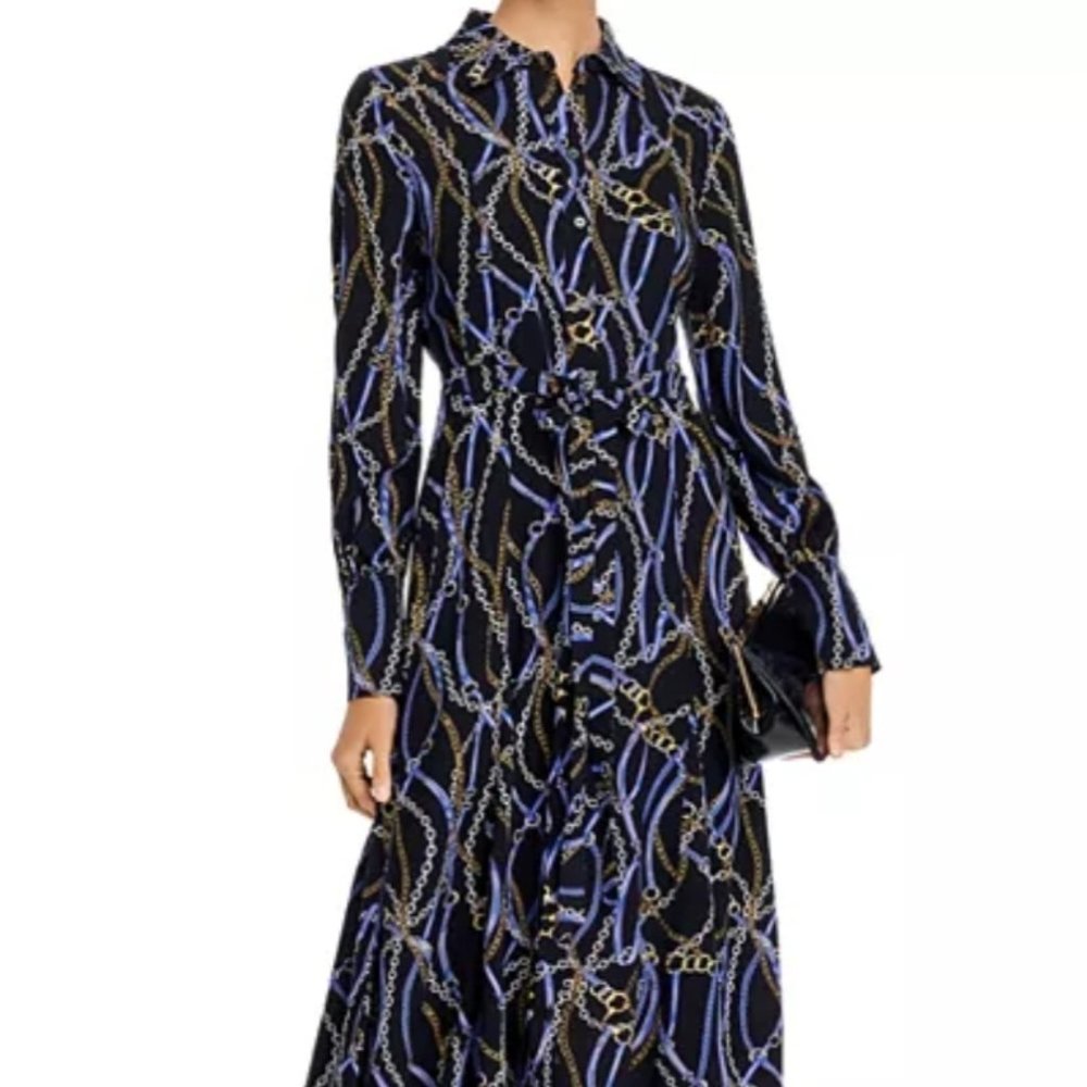 AQUA Printed Midi Dress